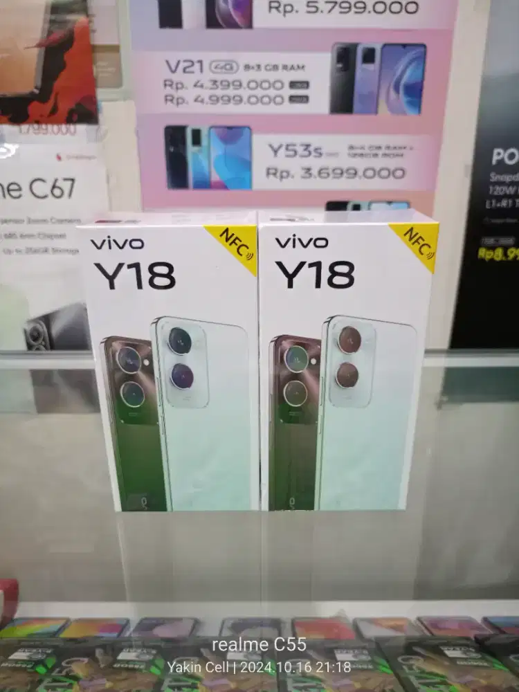 Vivo Y18 4/128 GB NFC IP54 Camera 50 MP Helio G85 Garansi Resmi