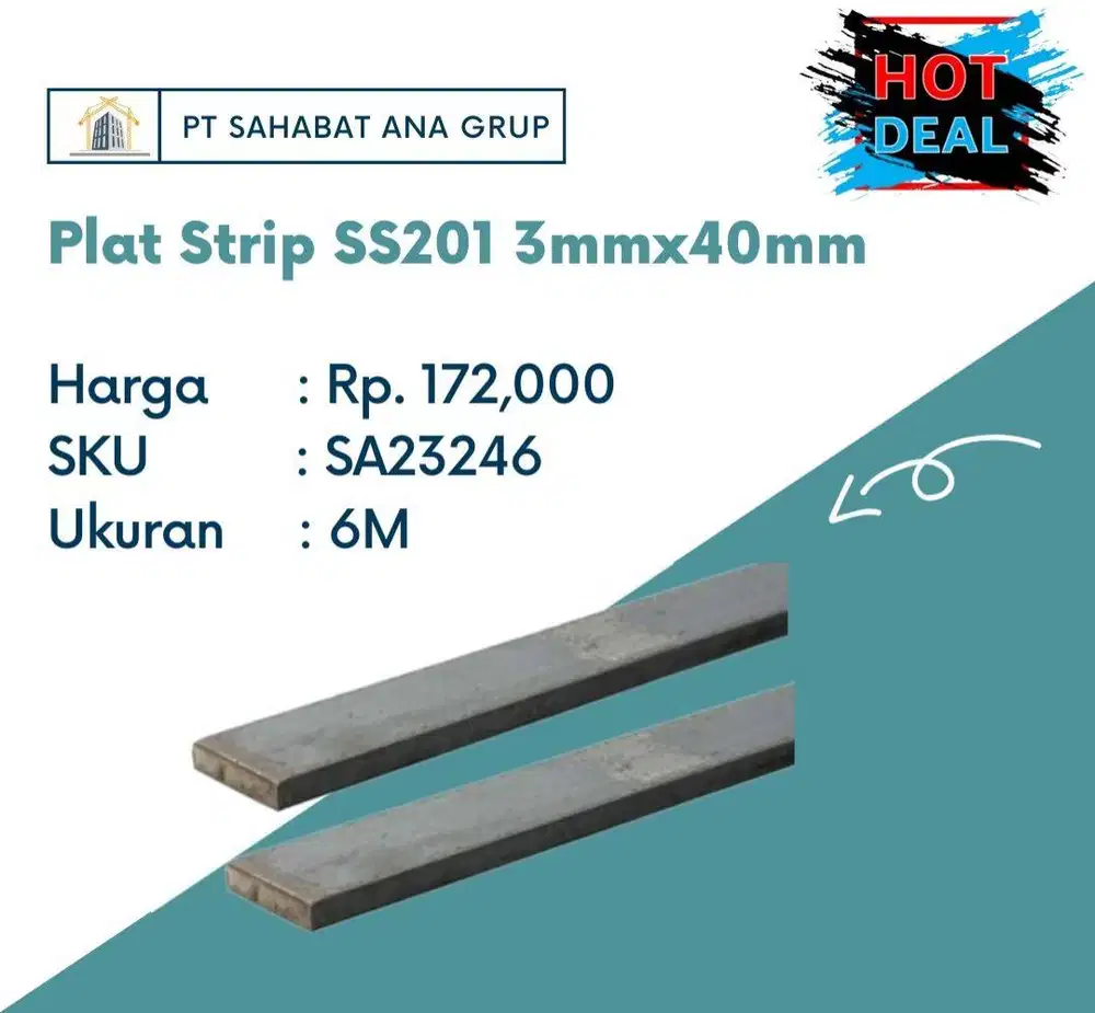 Plat Strip SS201 3mmx40mm