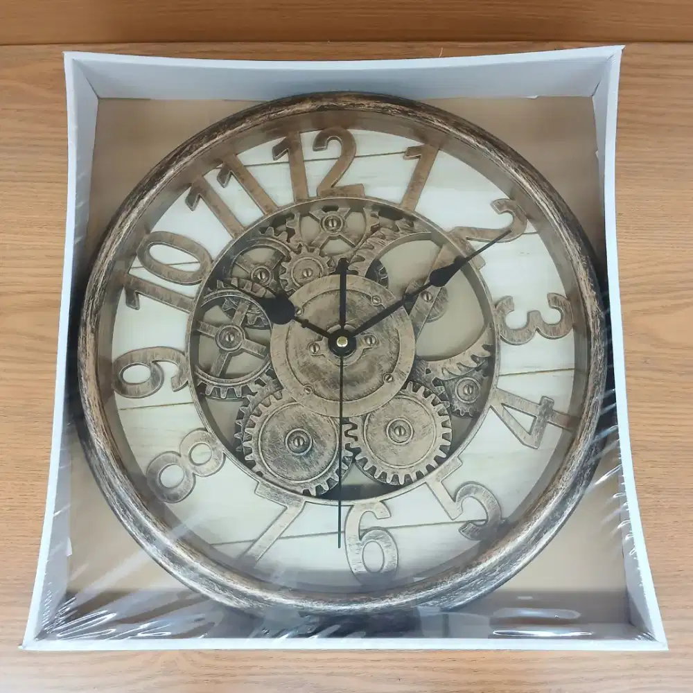 Jam dinding bulat model mesin, baru