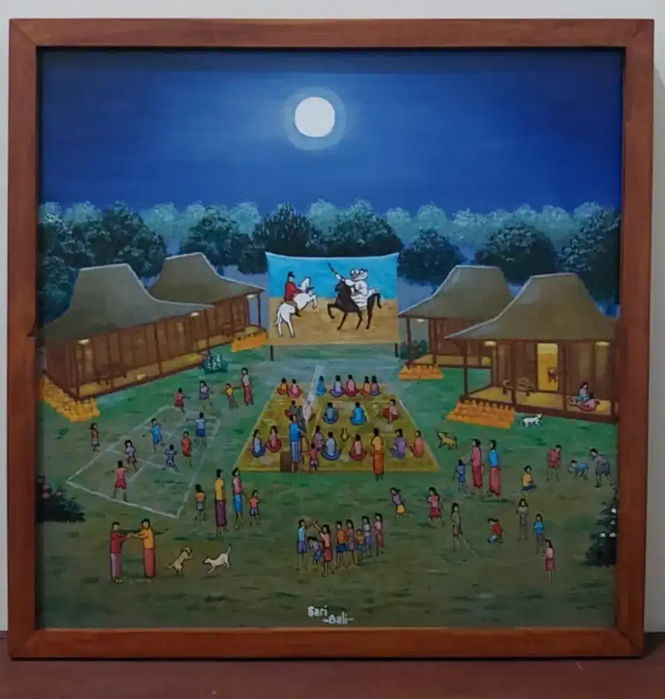 Lukisan Saat Bulan Purnama by Sari-Bali