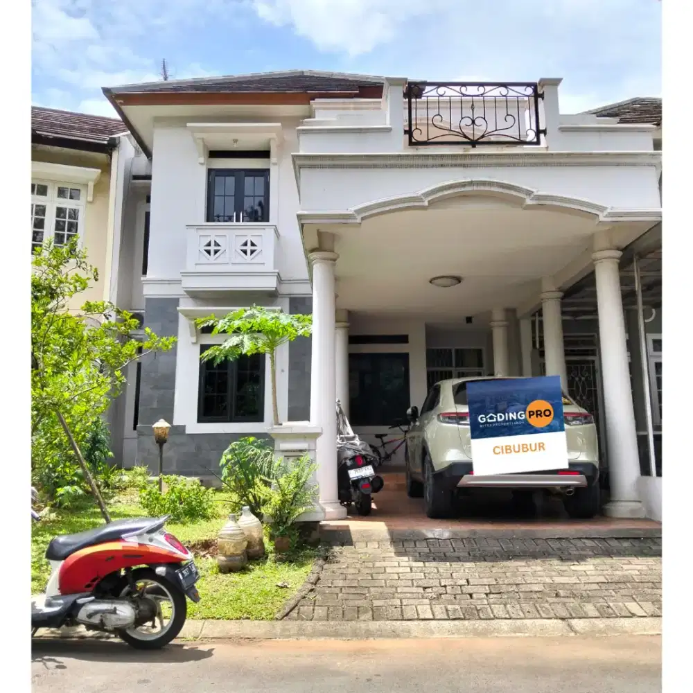 Jual rumah depan taman siap huni 2,1 M nego. Kota Wisata Cibubur.
