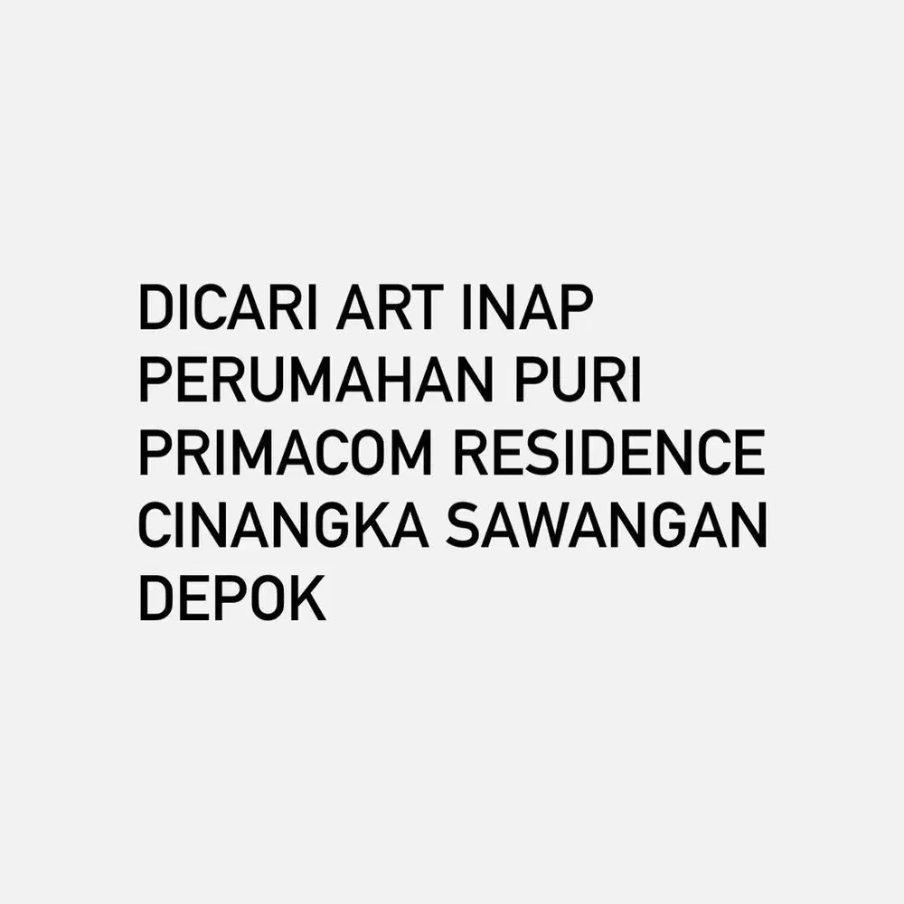 Lowongan ART Inap