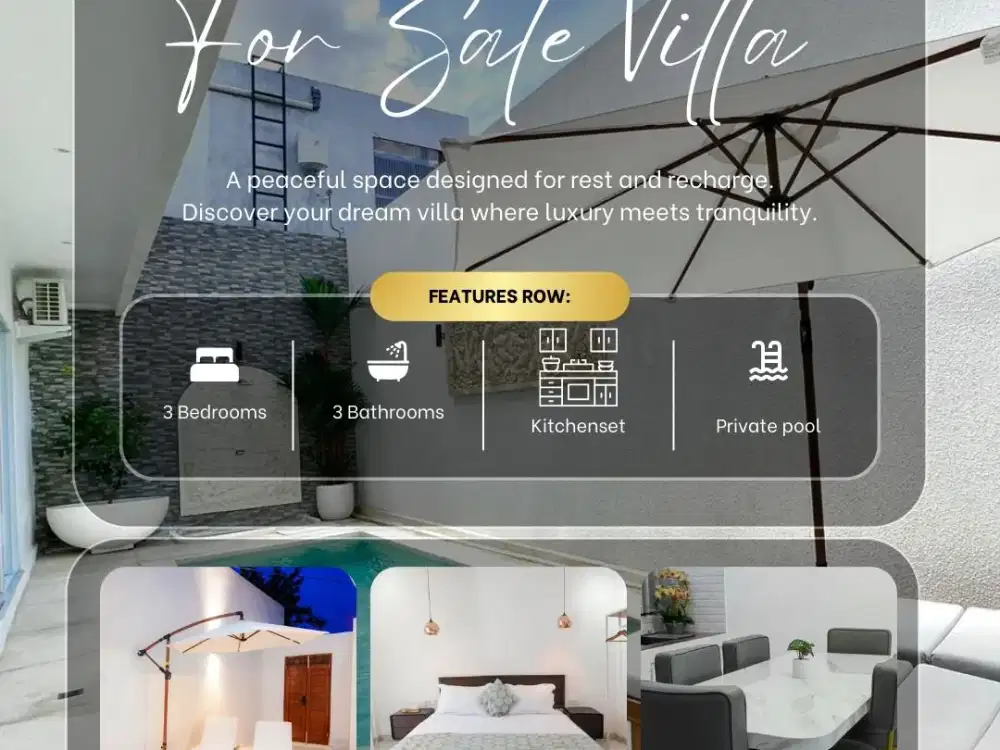 FOR SALE ELEGANT VILLA GREAT LOCATION WITH SWIMMING POOL AT CANGGU
