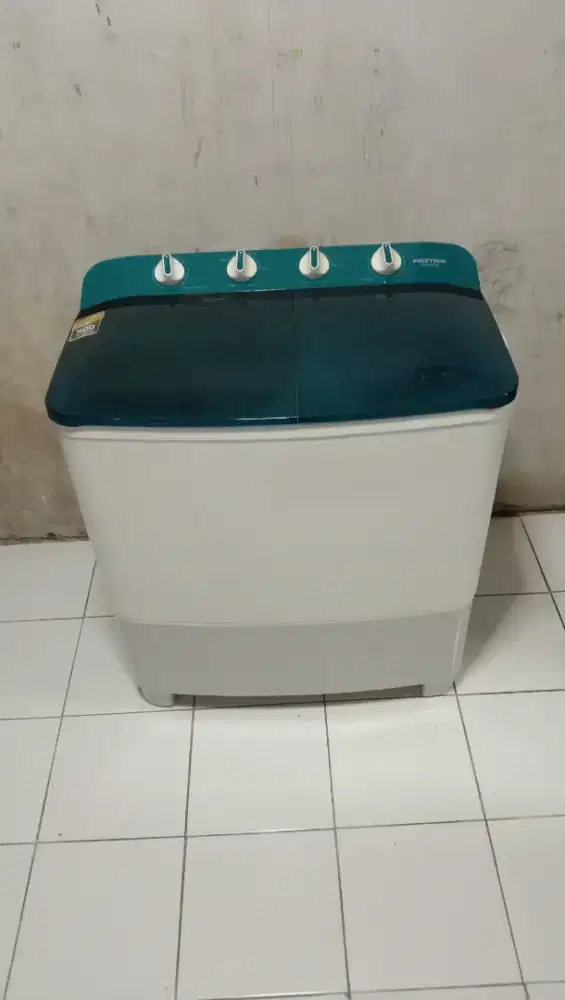Mesin cuci 2 tabung polytron 9kg