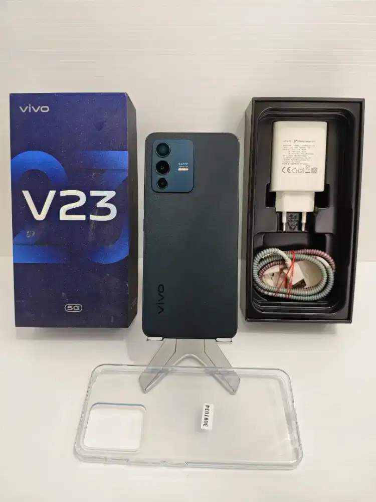 Vivo V23 5G 8/128 Gb Fullset Original mulus96% + Bonus Case bisa TT/BT