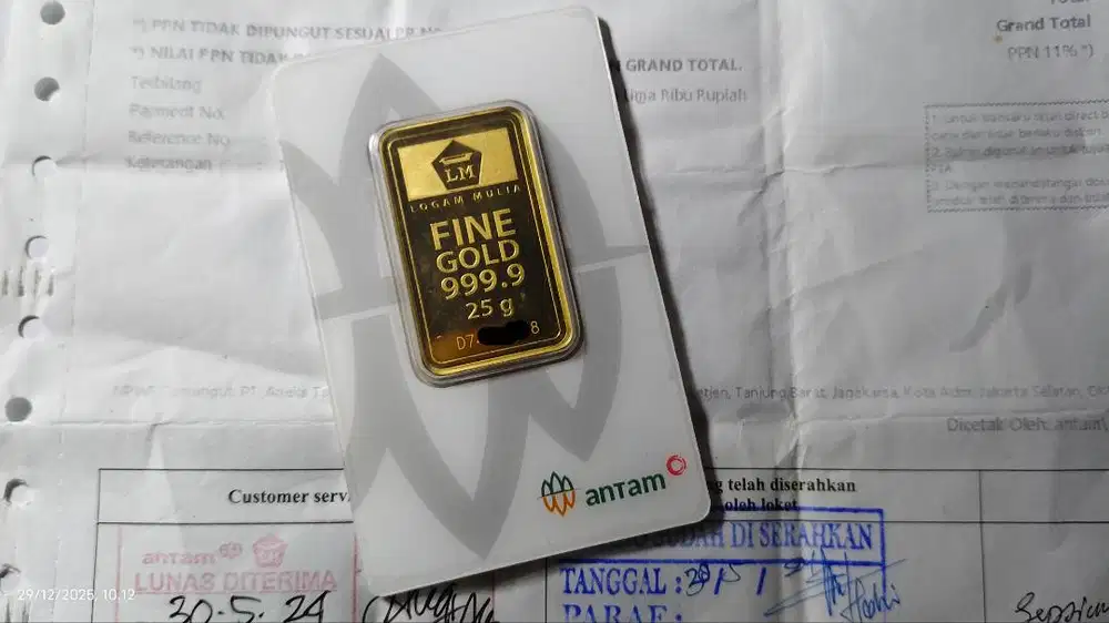 Emas Antam 25 gram certieye