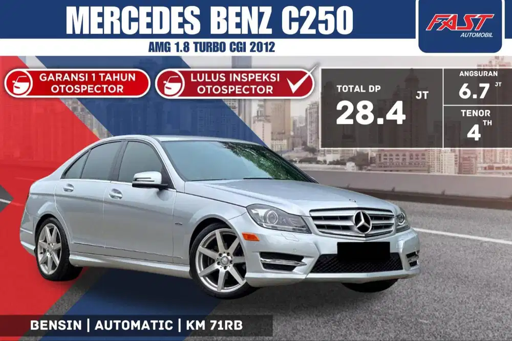 MERCEDES BENZ C250 AMG 2012 LOW KM.71RB RECORD & PAJAK PANJANG MEWAH