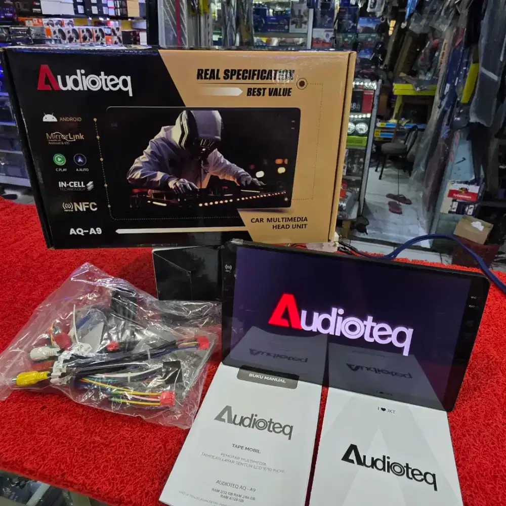 Head Unit Android Audioteq AQ-A9 CarPlay AA NFC 4GB+128GB 9 in