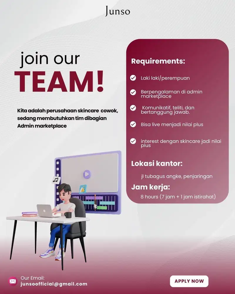 Dibutuhkan admin marketplace