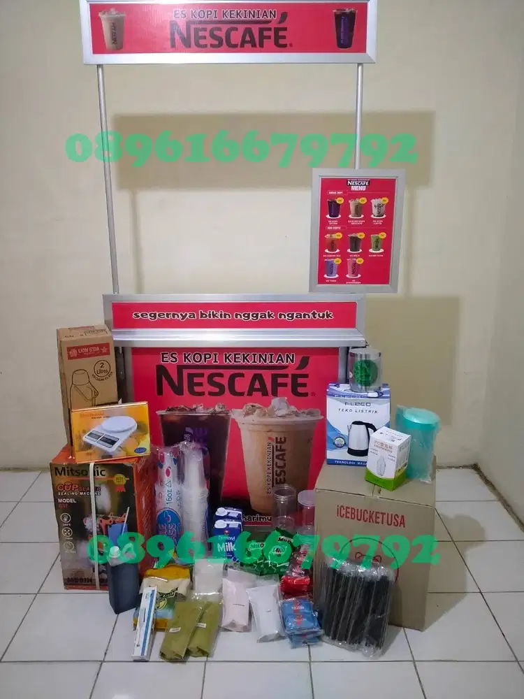 Usaha Es Kopi Nescafe Booth Portable
