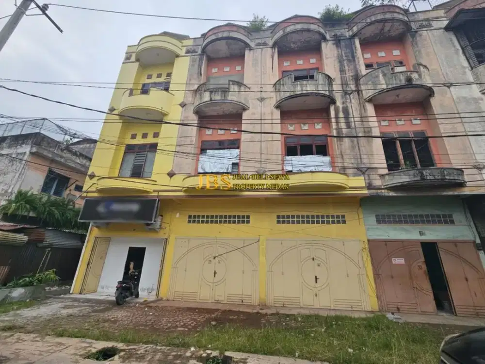 Ruko Gandeng 2 Dijual di Jalan Stasiun Kereta Api Pulau Brayan (15m dari Jl. Yos Sudarso)