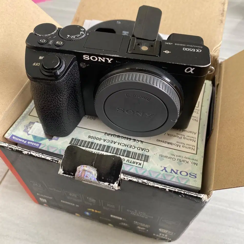 Kamera mirrorless sony a6500 fullset sc9500