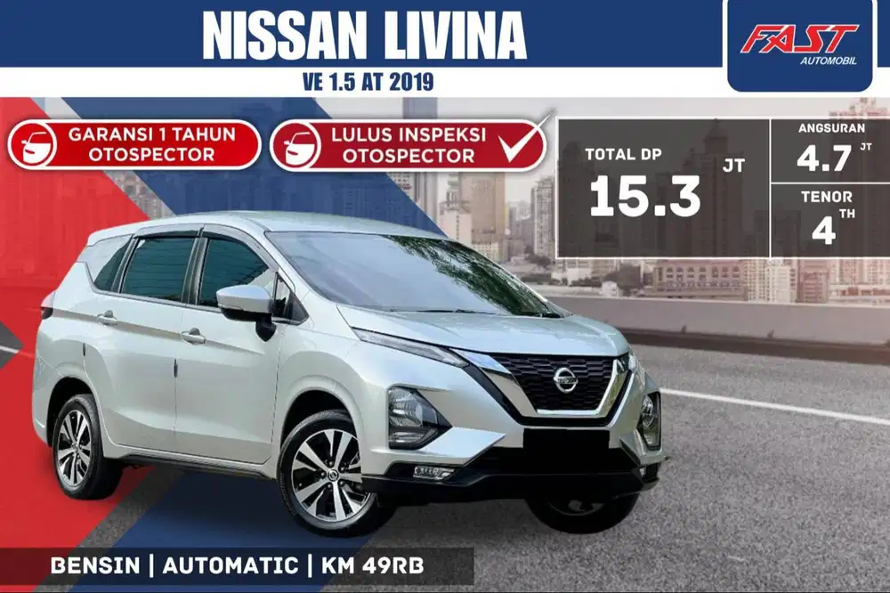 NISSAN LIVINA VE 2019 1.5 AT LOW KM.49RB & PAJAK PANJANG #F5ST