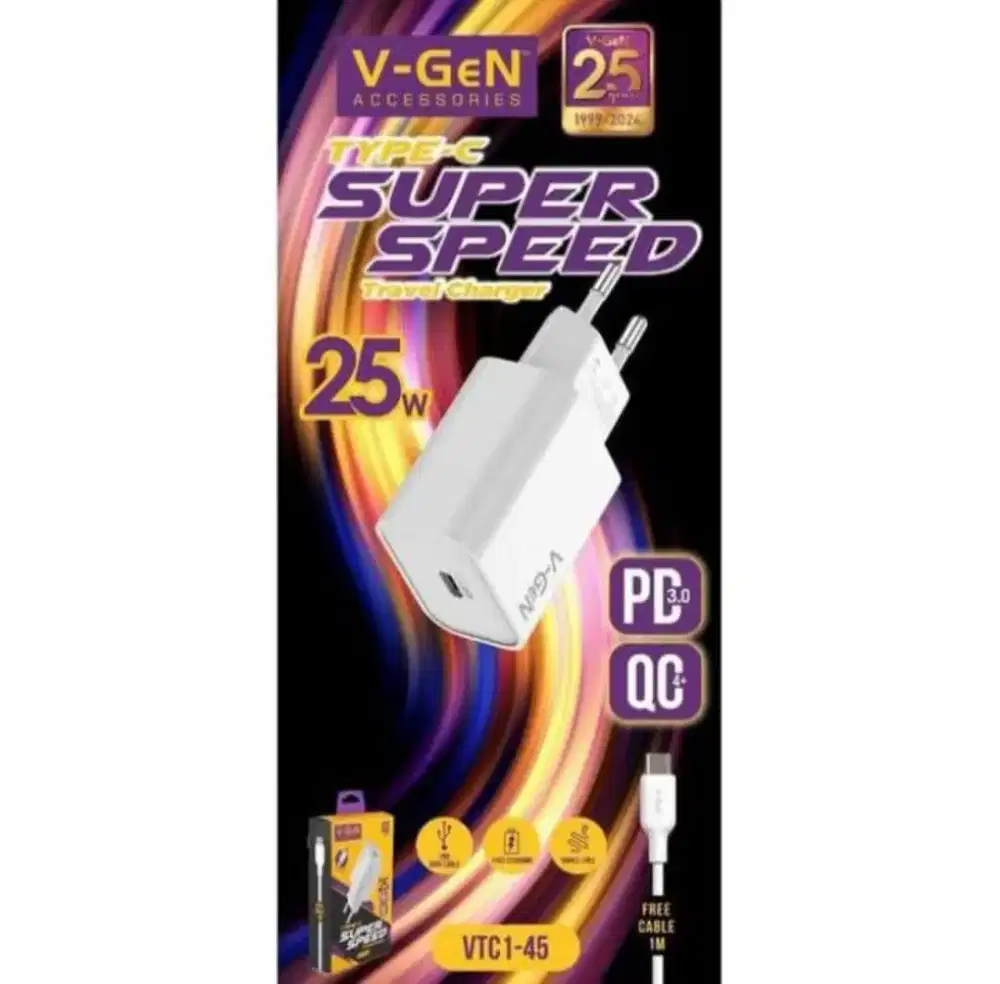 V-Gen travel charger 25w VTC1-45