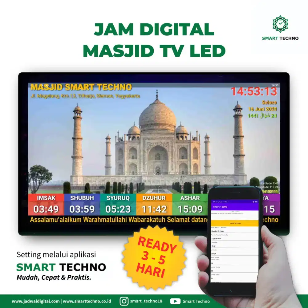 Jual Jam digital masjid TV led daerah sumedang