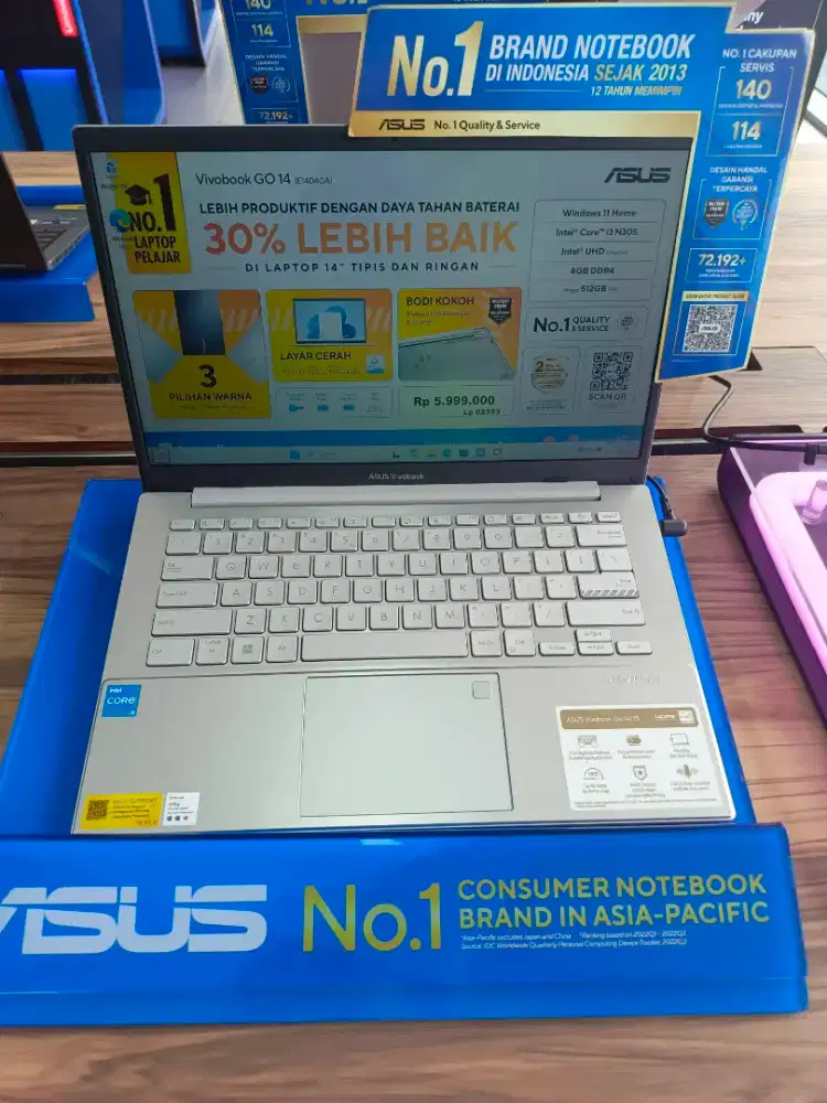 Kredit laptop Asus VIVOBOOK GO 14 E1404GA tanpa DP dan ADM