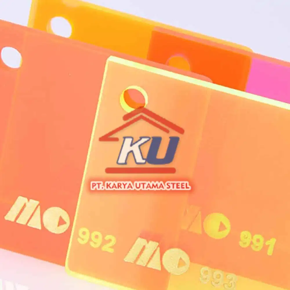 Akrilik Lembaran Warna Normal Series Riben Bening dll