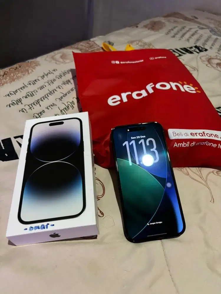Bismillah jual iphone 14 pro 128 ibox warna hitam pemakaian pribadi