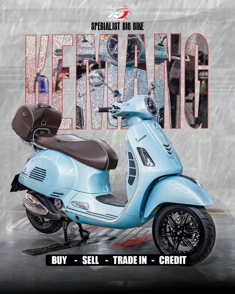 Vespa GTS 300 edisi 70th Nik 2016 Full Original ABS Warna Biru