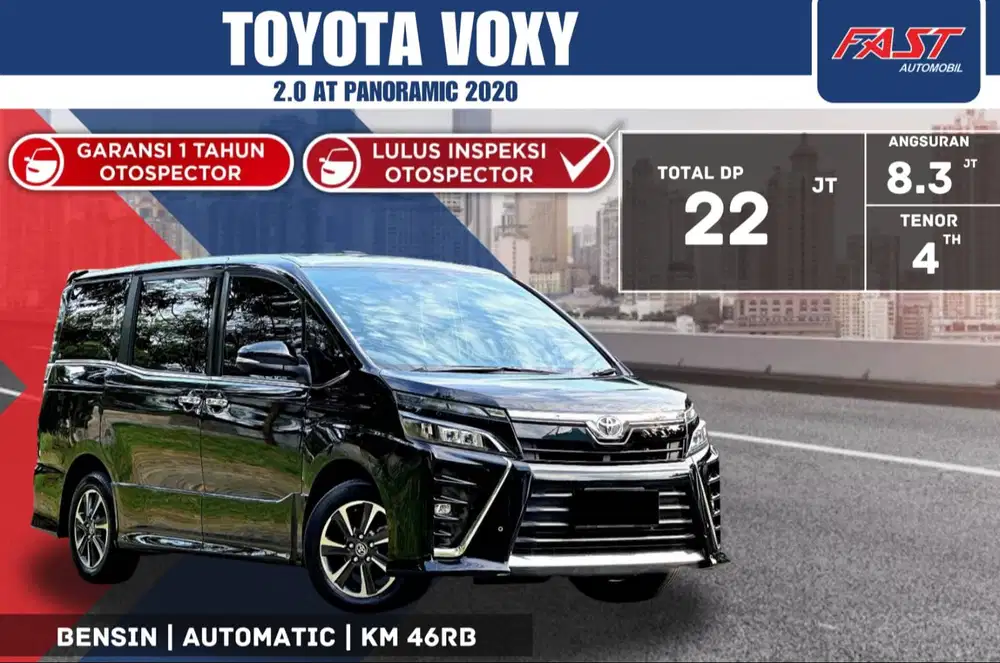 TOYOTA VOXY 2020 2.0 AT PANORAMIC LOW KM.46RB & PAJAK PANJANG #F5ST