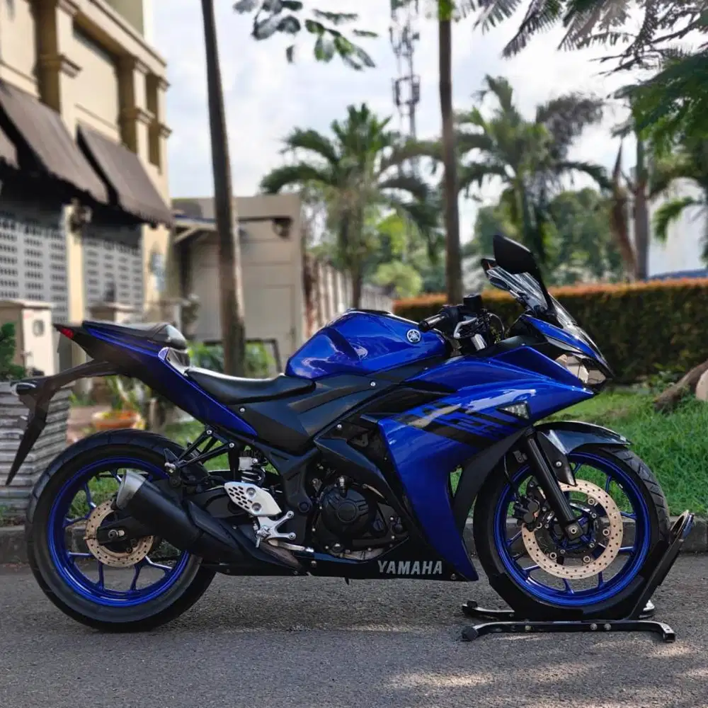 YAMAHA YZF R25 V1 2018 BIRU KM LOW PAJAK PANJANG SIAP RIDING