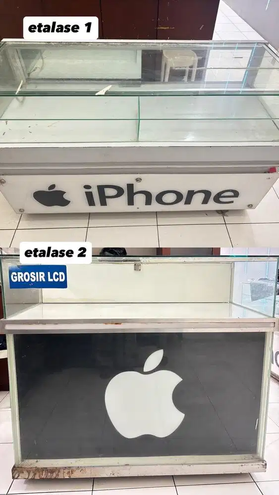 2 ETALASE KACA HANDPHONE
