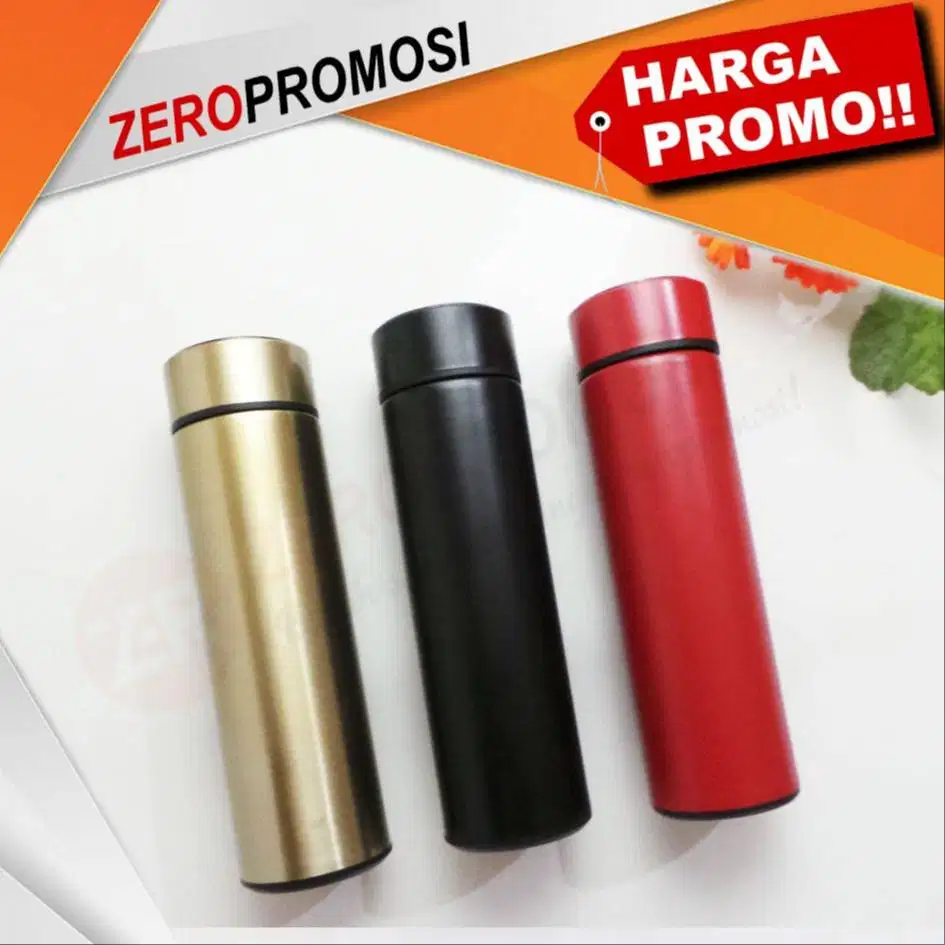 Souvenir Tumbler Vacuum Stainless Digital LED Custom Cetak Logo