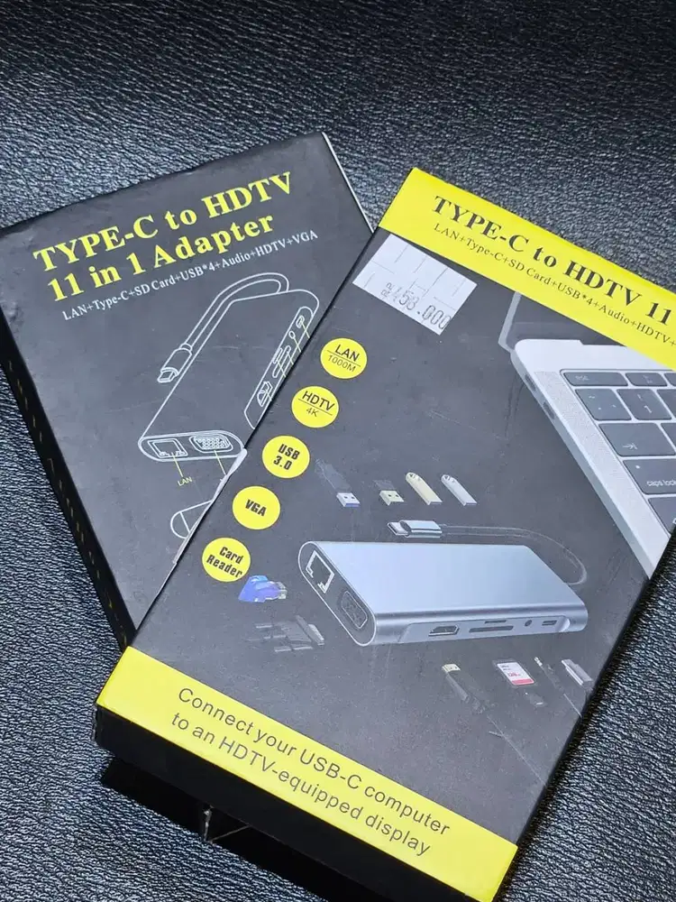 TYPE-C TO HDTV 11 IN 1 ( SAMBUNGAN LAPTOP MAUPUN MAC )