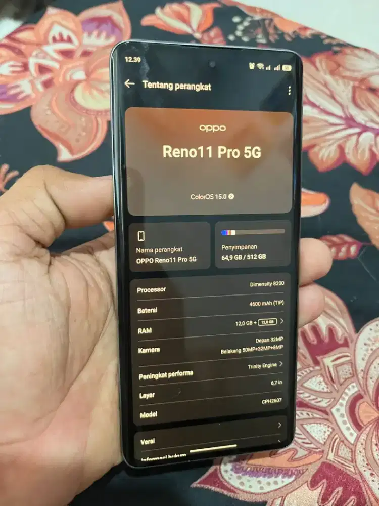Oppo Reno 11 Pro 5G NFC Ram 12+12/512 Mesin Normal Segel Mulus Lengkap