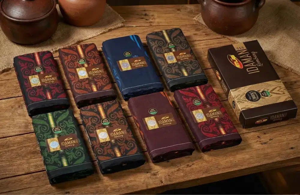 DI JUAL PER 10 PCS  SARUNG ATLAS IDAMAN  KEMBANG NEW MOTIF