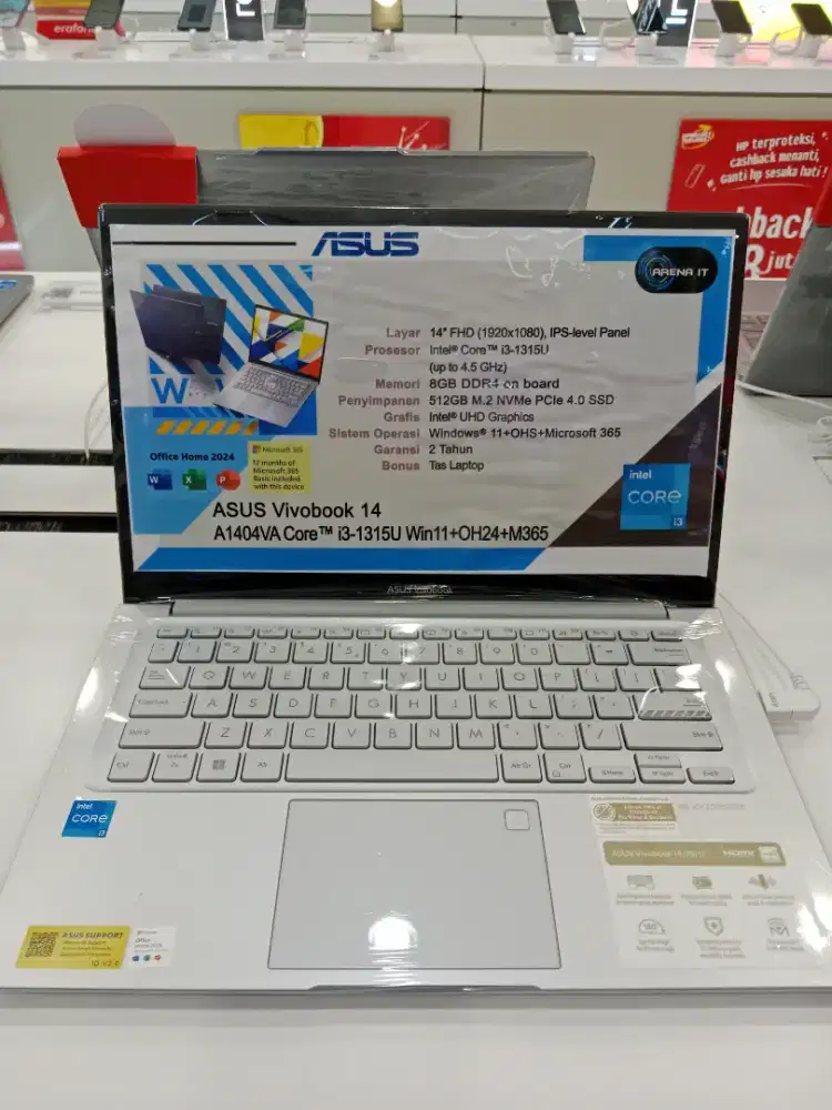 JUAL LAPTOP ASUS A1404VA-VIPS3853M