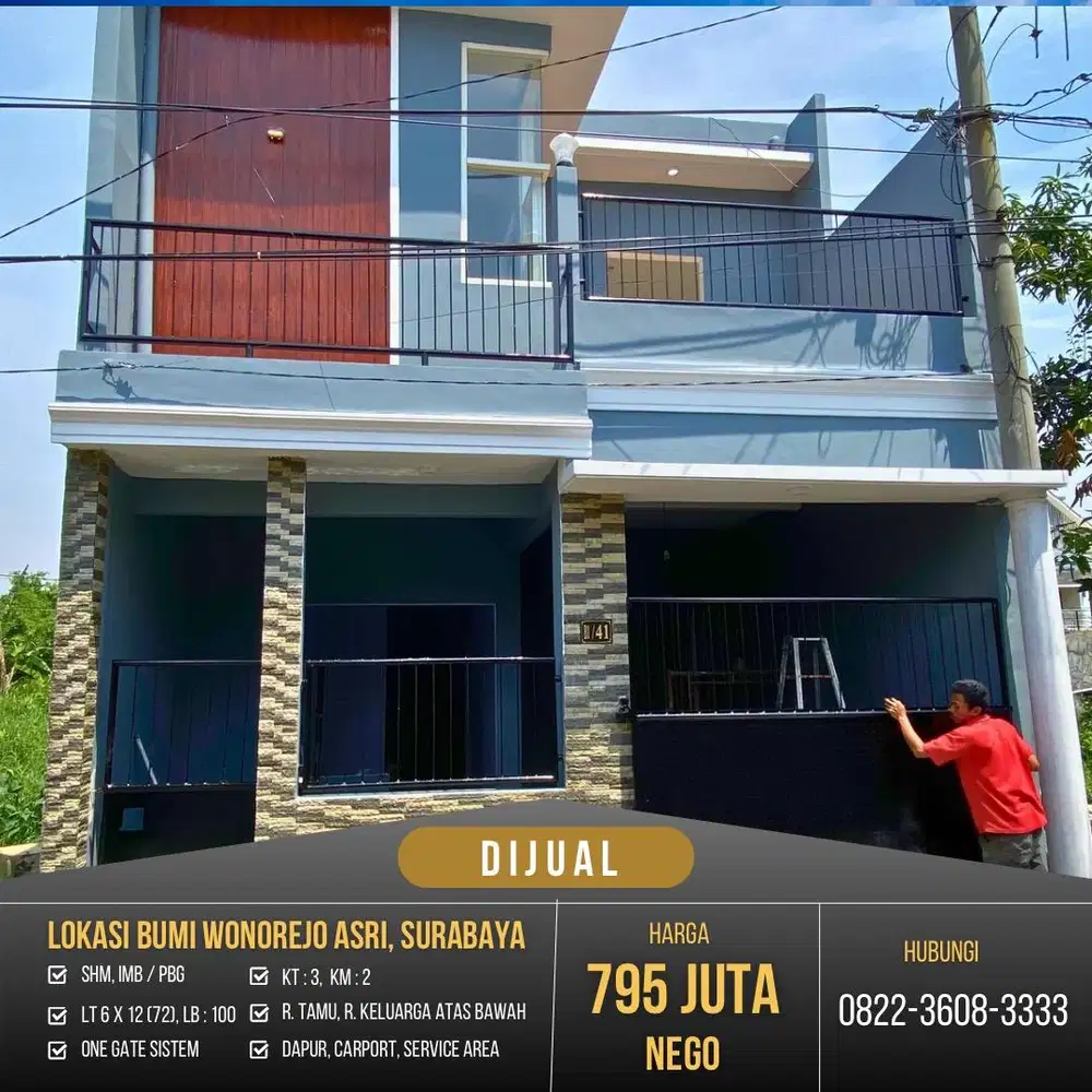 Perumahan Surabaya 2 lantai baru renov