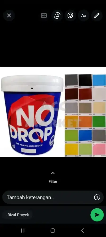 JUAL CAT NODROP 20KG