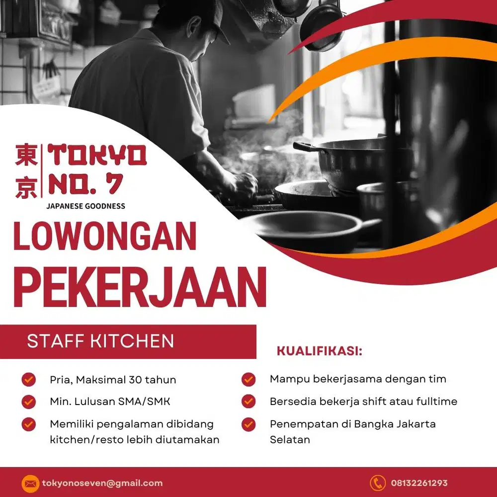 LOWONGAN PEKERJAAN KITCHEN
