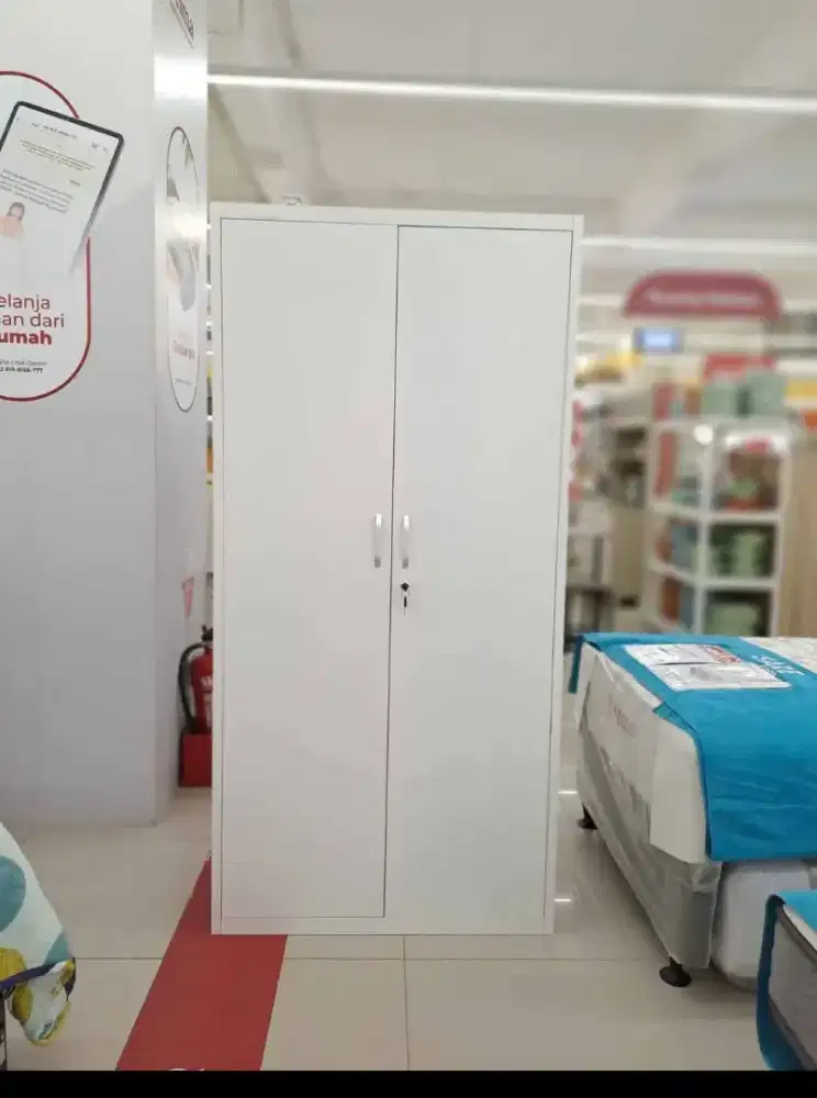 TERLARIS LEMARI PAKAIAN METAL BESI 2 PINTU MURAH MINIMALIS