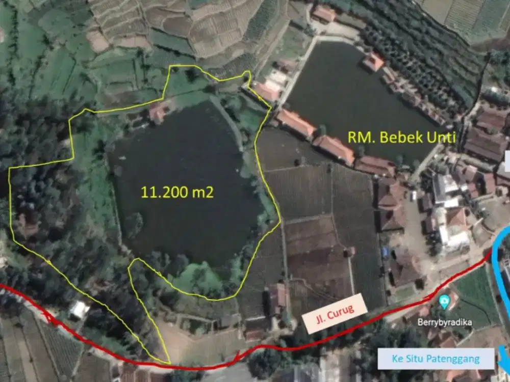 Jual Tanah & Kolam Ikan Di Desa Alam Endah Situ Lengkong Ciwidey - Kab. Bandung