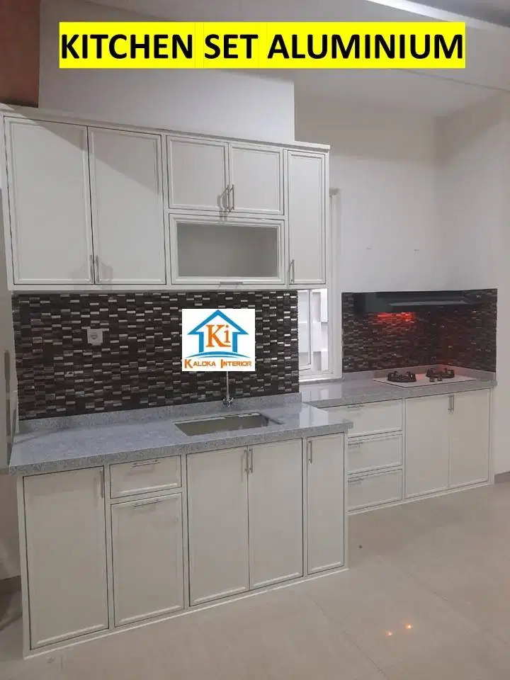 Jasa Bikin Kitchen Set Minimalis Aluminium Surabaya, Kaloka Interior