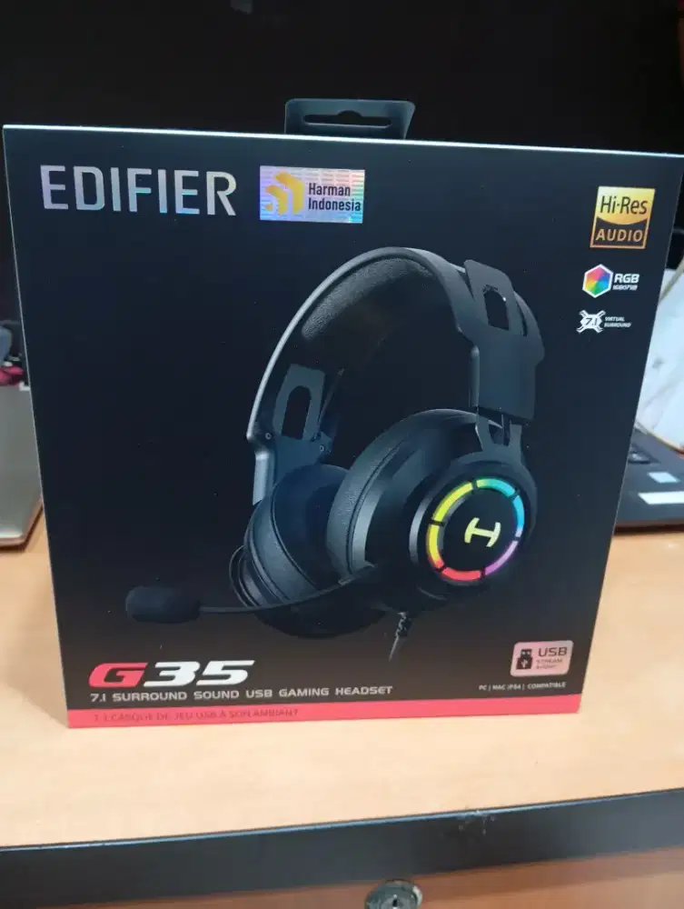 Headset gaming Edifier G35 kabel USB RGB