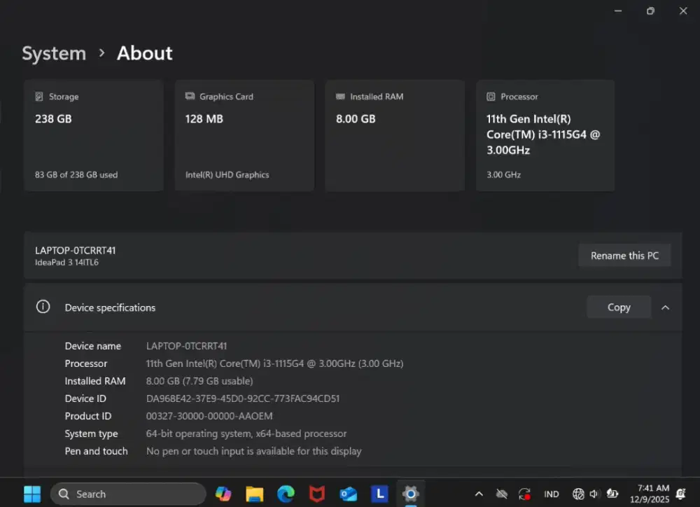 Lenovo ldeapad Slim 3 (14) Intel Core i3 ( 8/256 )