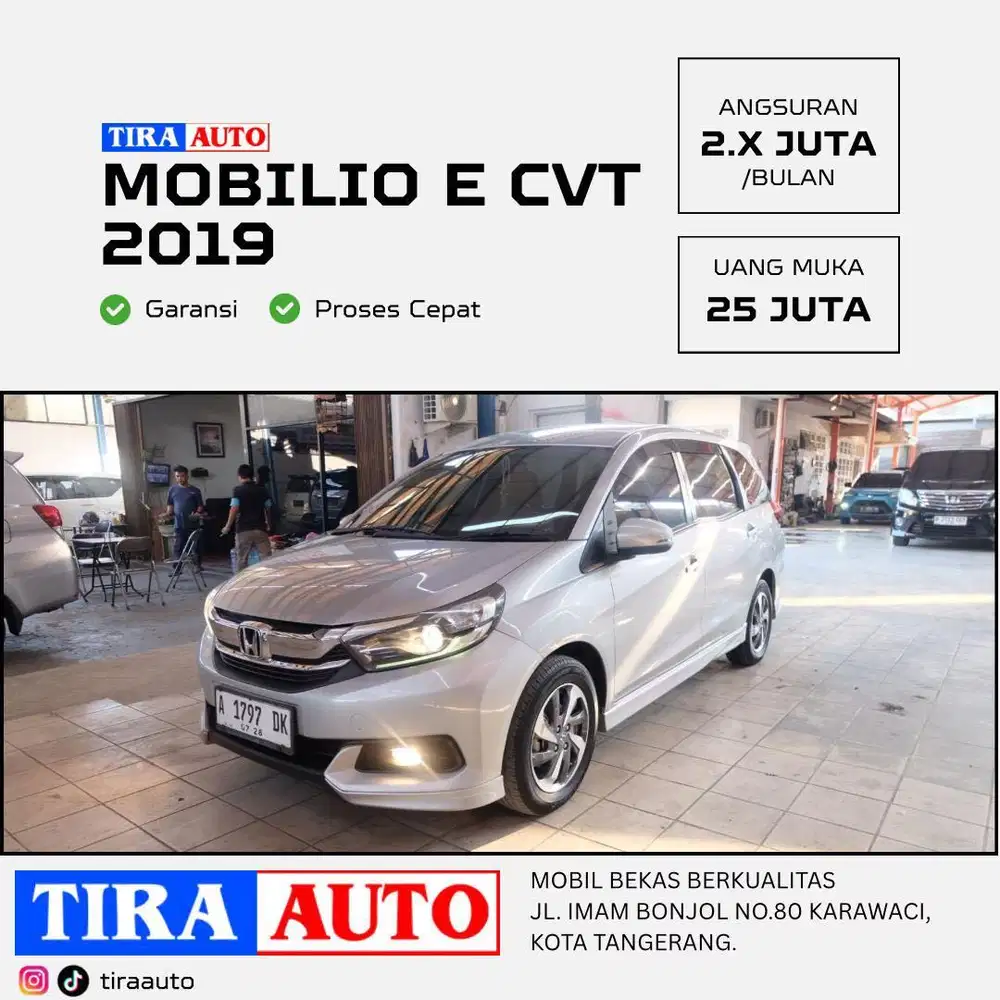 New Honda Mobilio E AT Matic CVT 2019 silver Ganjil Abu abu