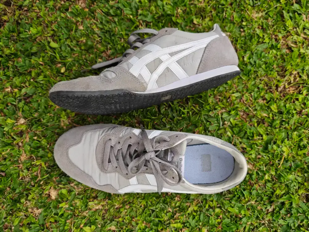 Sepatu Sneaker Onitsuka Serrano Oyster Grey White Original