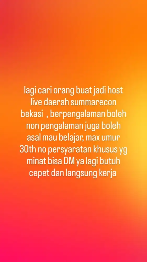 loker host live fashion