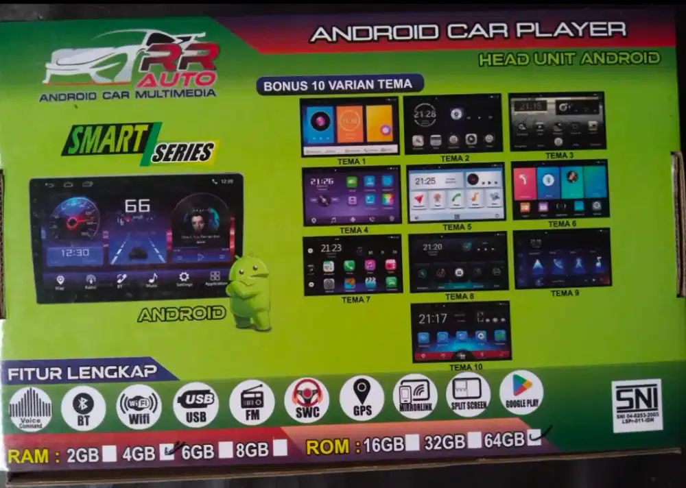 Headunit Android Ram 6 Rom 64 Normal Mulus Ada Kamera Mundur