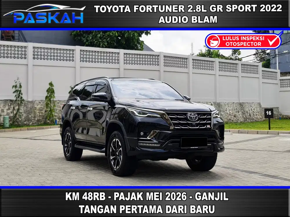 PAJAK=MEI ganjil Bunga=4.5% Km=48k Fortuner 2.8 VRZ GR Sport 2022 yopi