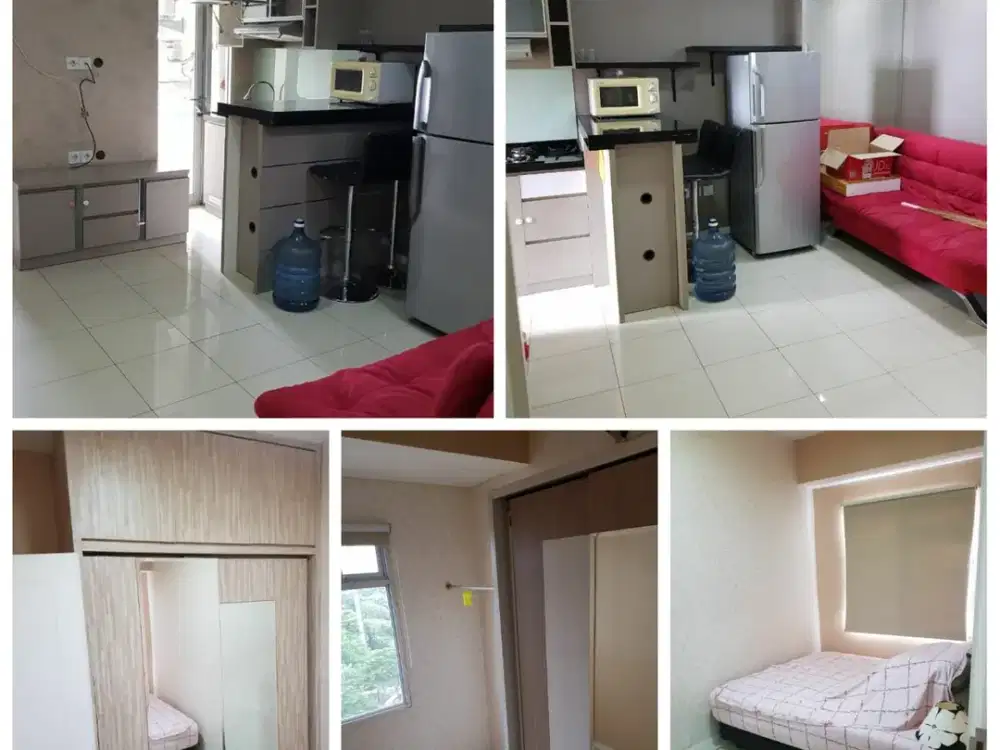 ready unit apartemen green lake sunter,2kamar furnished siap huni,2 AC dan waterheater,view laut priok