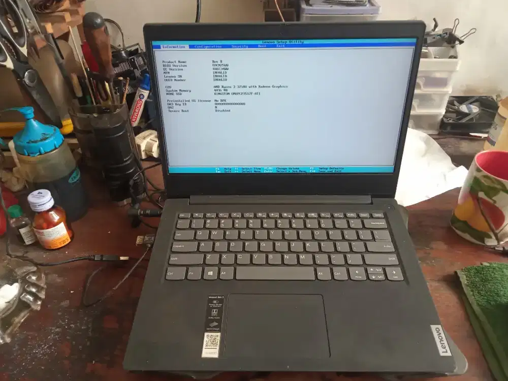 Laptop lenovo ideapad slim 3 ryzen 3 3250u ram 4 non ssd