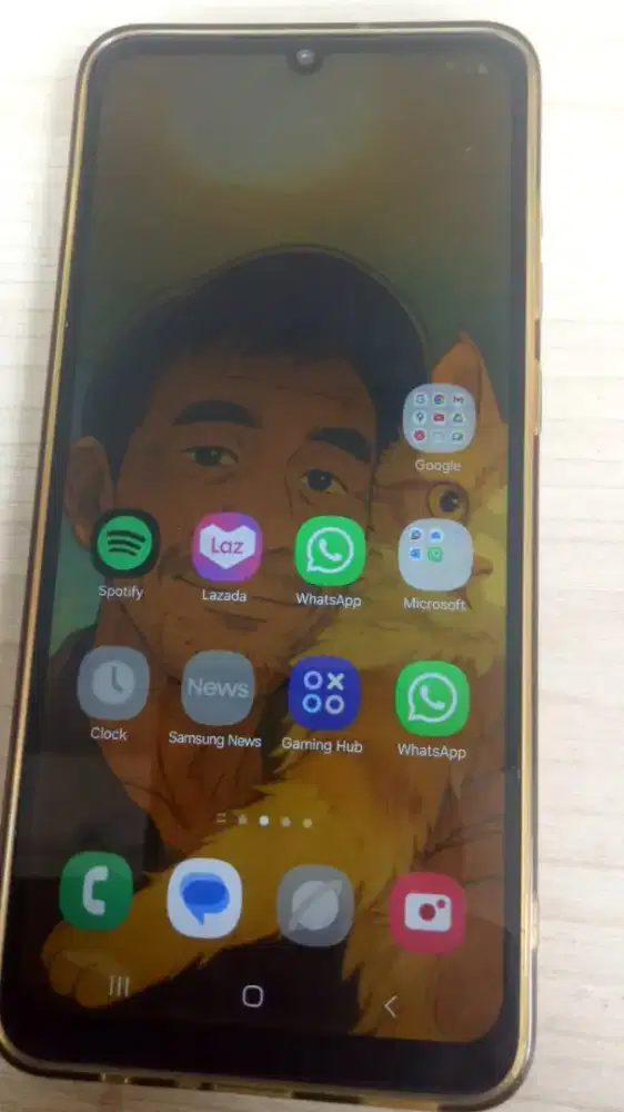 Jual hp samsung a05 ram 4 masih bagus normal kardus ada casan ada