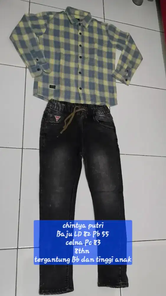 1 stel kmja+ jeans anak