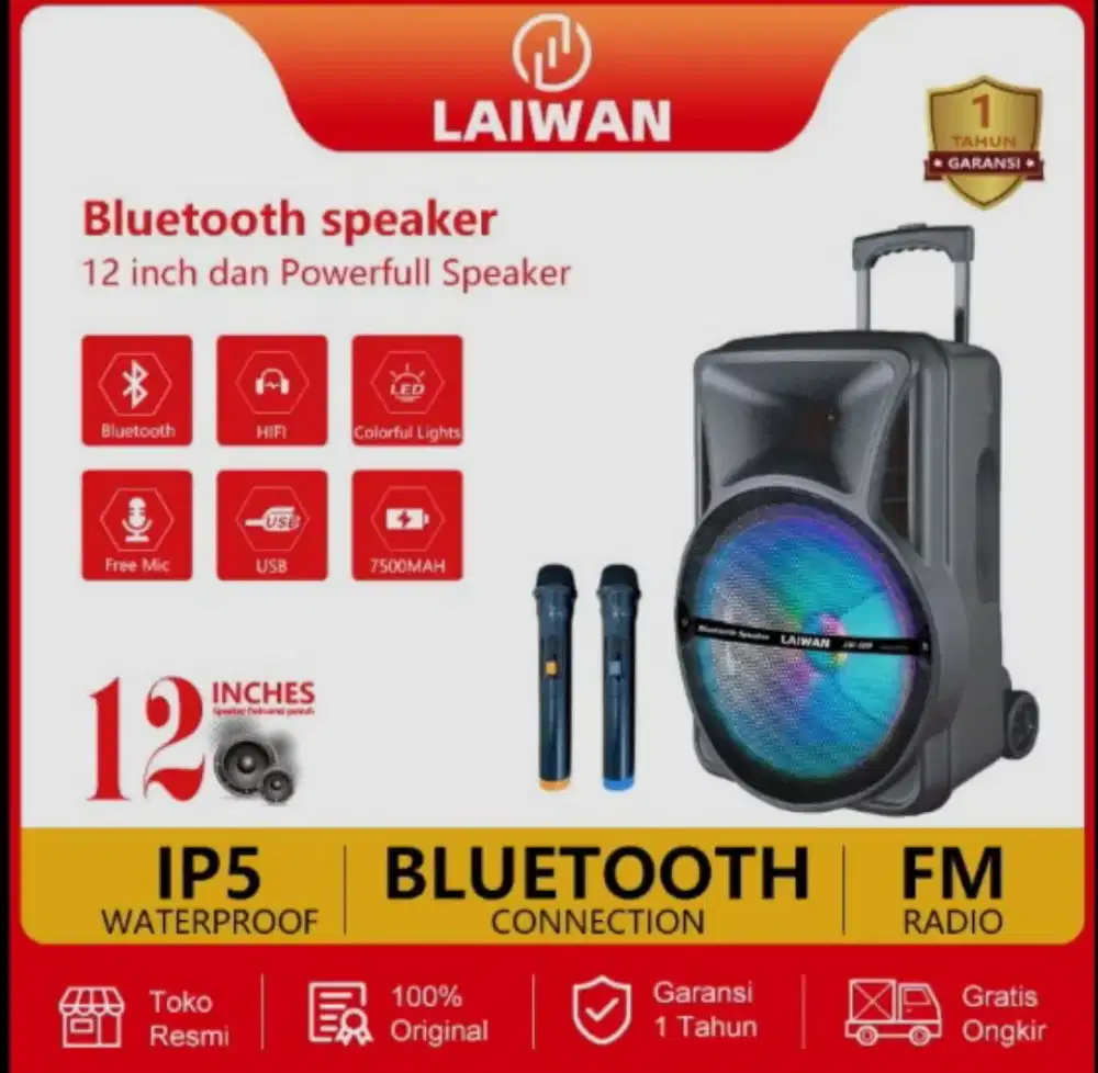 Speaker super bass12 inch mulus