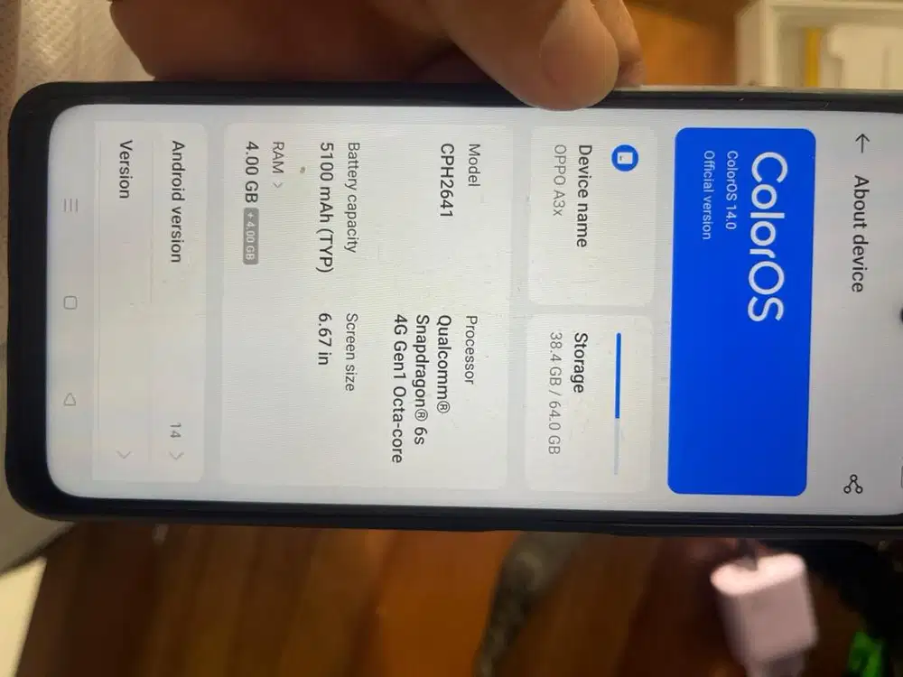 Hp Oppo A3x  4+4/64GB